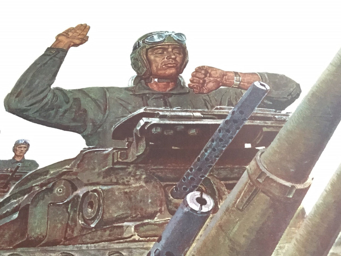 1943 World War II Propaganda Poster Linen Backed