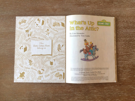 Vintage Little Golden Book What's Up in The Attic