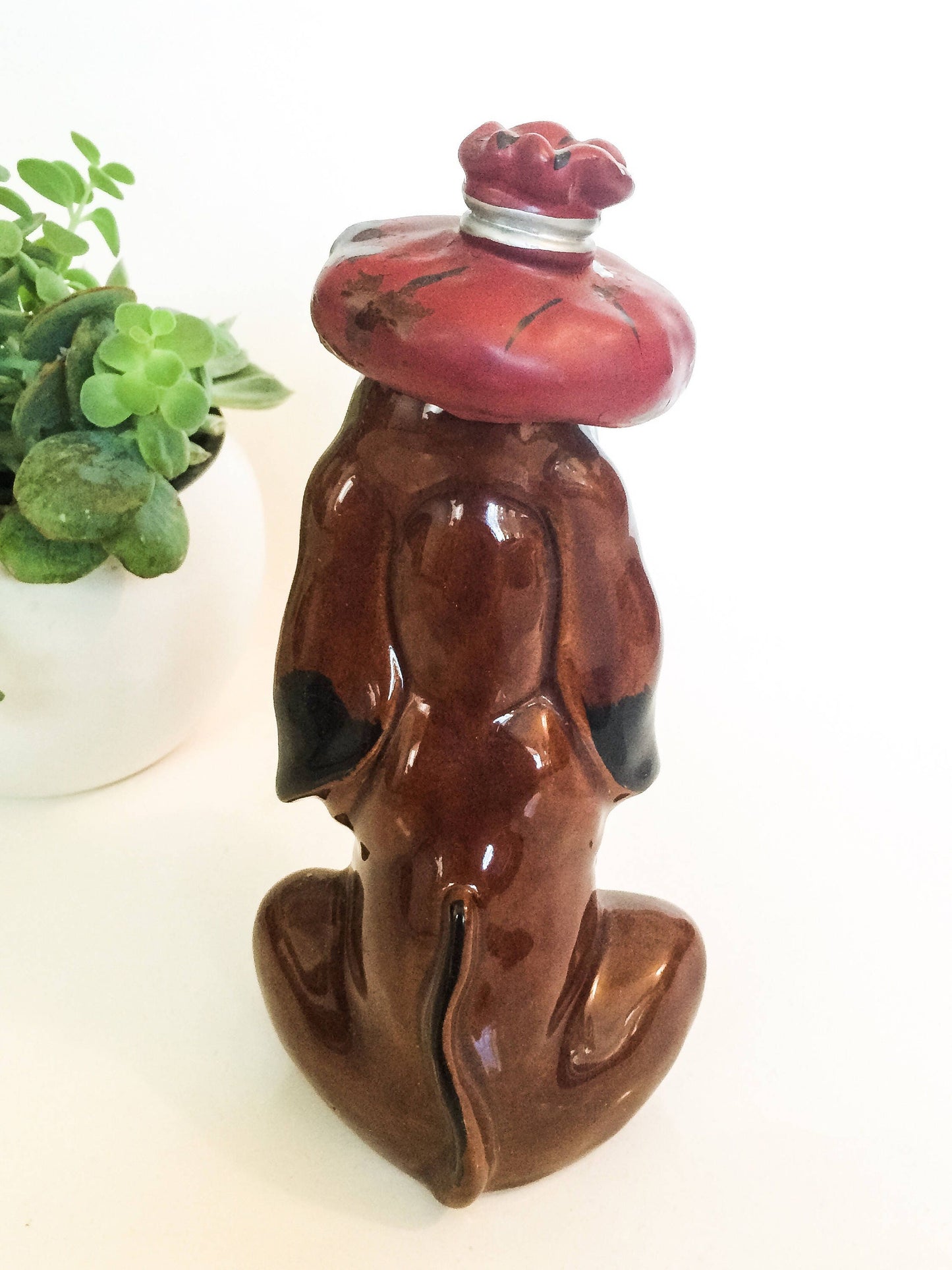 Enesco Japan Sad Hangover Hound Dog Decanter
