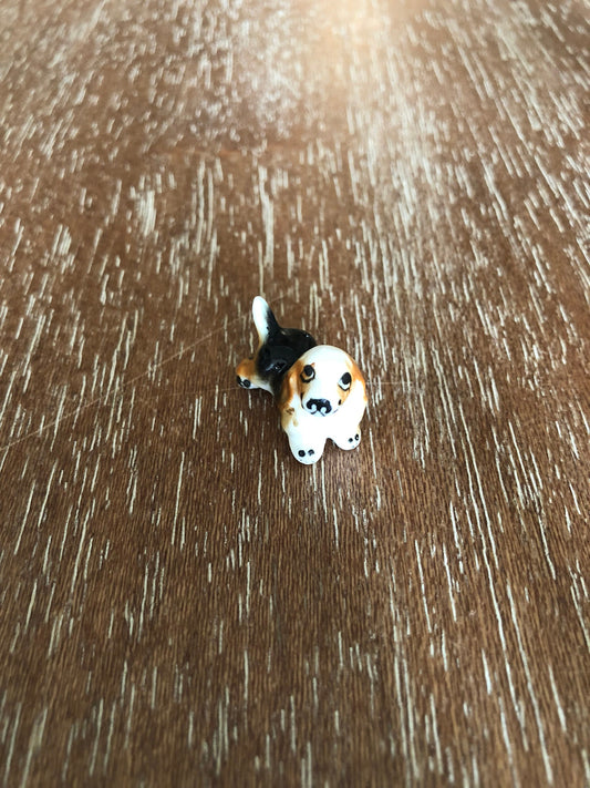 Vintage Tri Color Dog Figurine