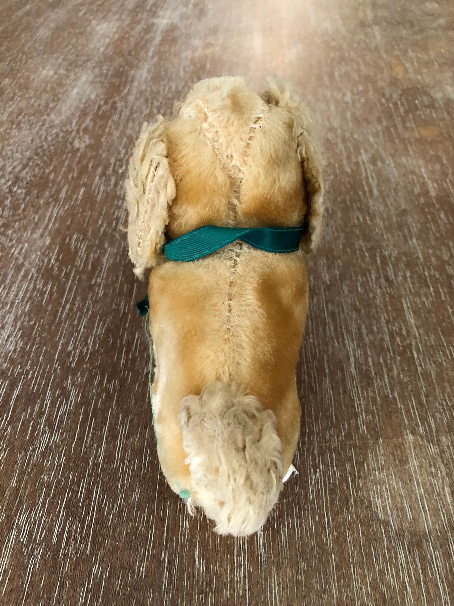 Vintage Sawdust Stuffed Mohair Spaniel Dog