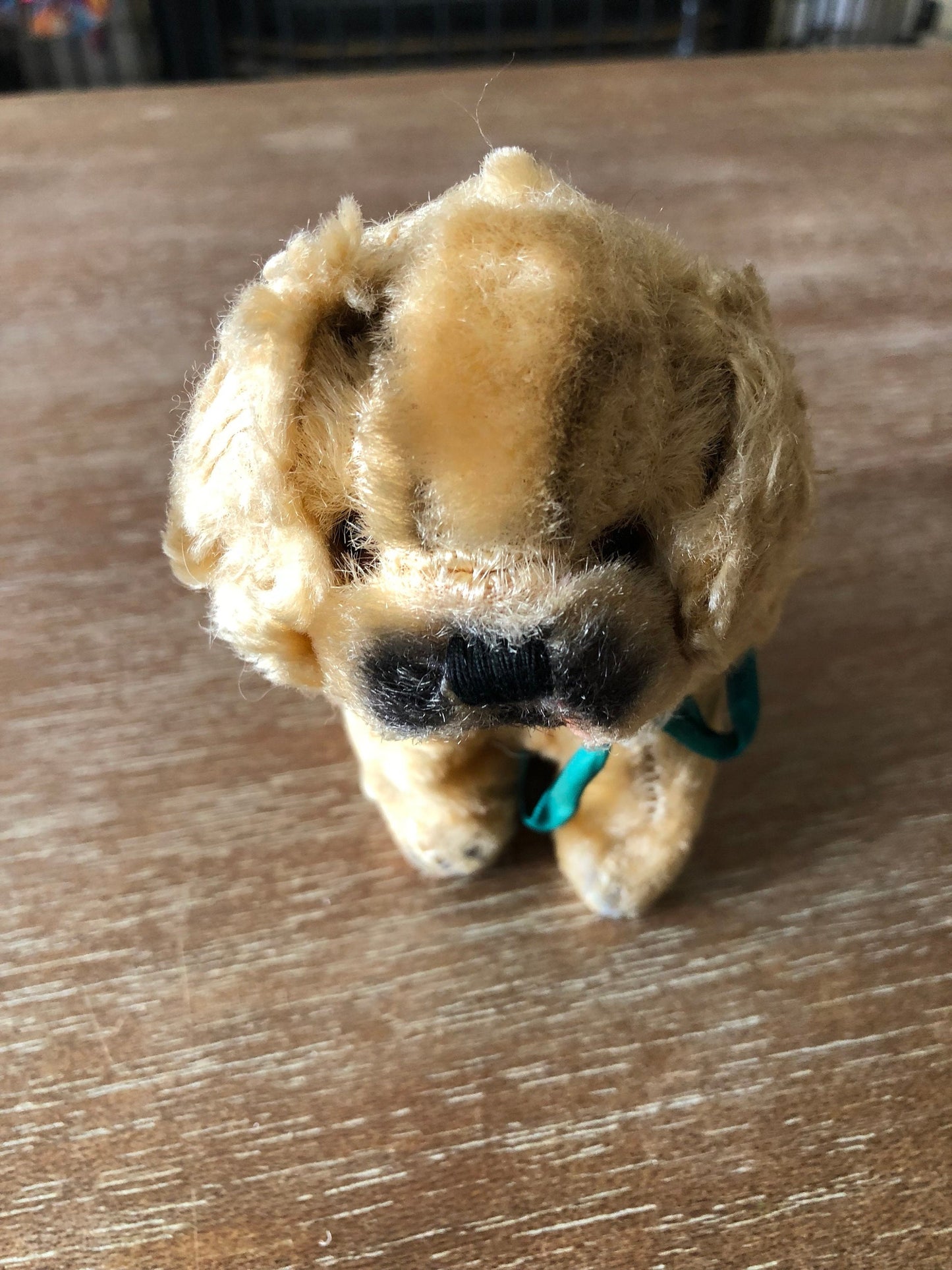 Vintage Sawdust Stuffed Mohair Spaniel Dog
