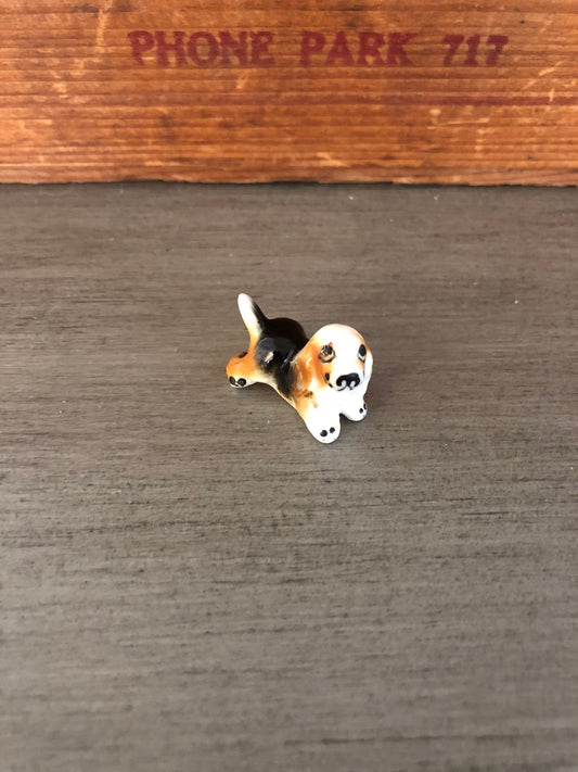 Vintage Tri Color Dog Figurine