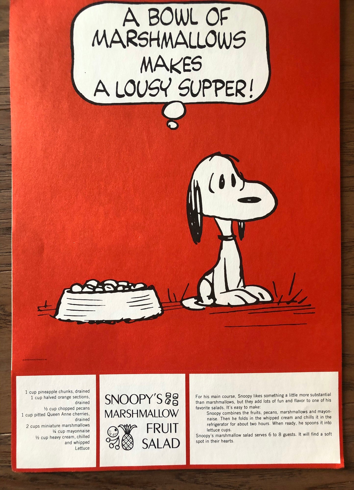 Vintage Snoopy’s Gourmet Guide by Charles M Schulz