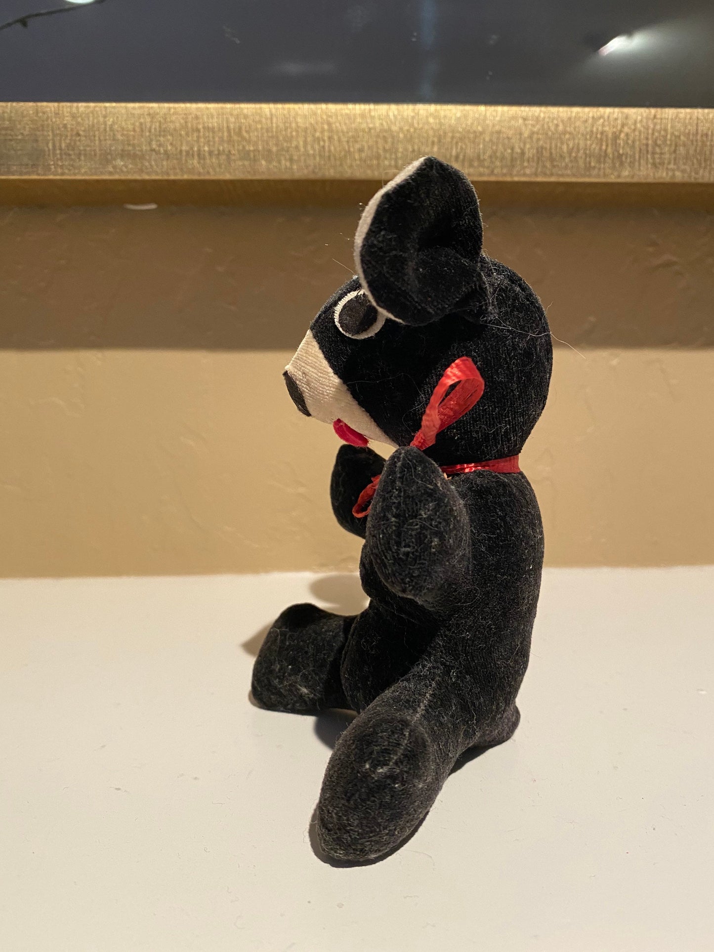 Vintage Sawdust Stuffed Velveteen Bear Stuffed Animal