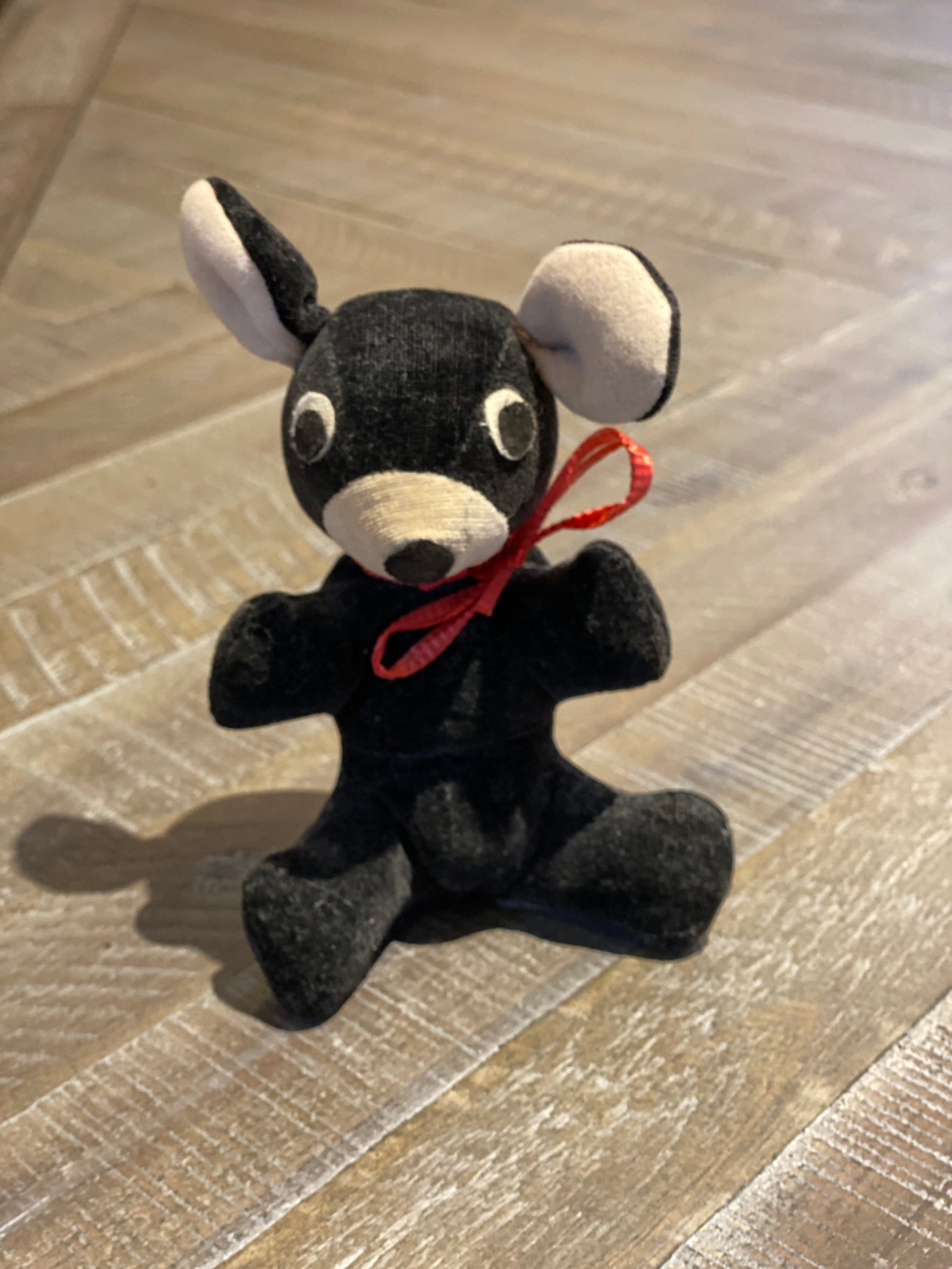 Vintage Sawdust Stuffed Velveteen Bear Stuffed Animal