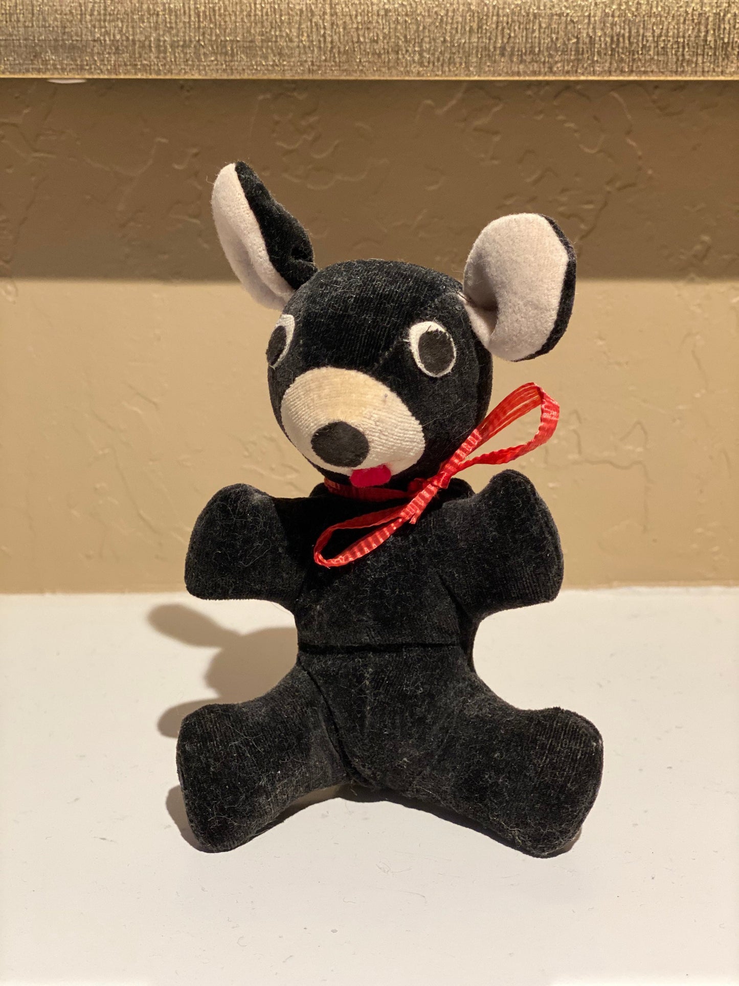 Vintage Sawdust Stuffed Velveteen Bear Stuffed Animal