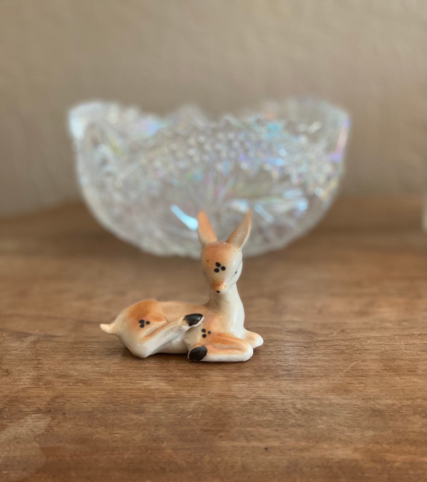 Vintage Ceramic Deer Figurine Collectable Doe Small Statue