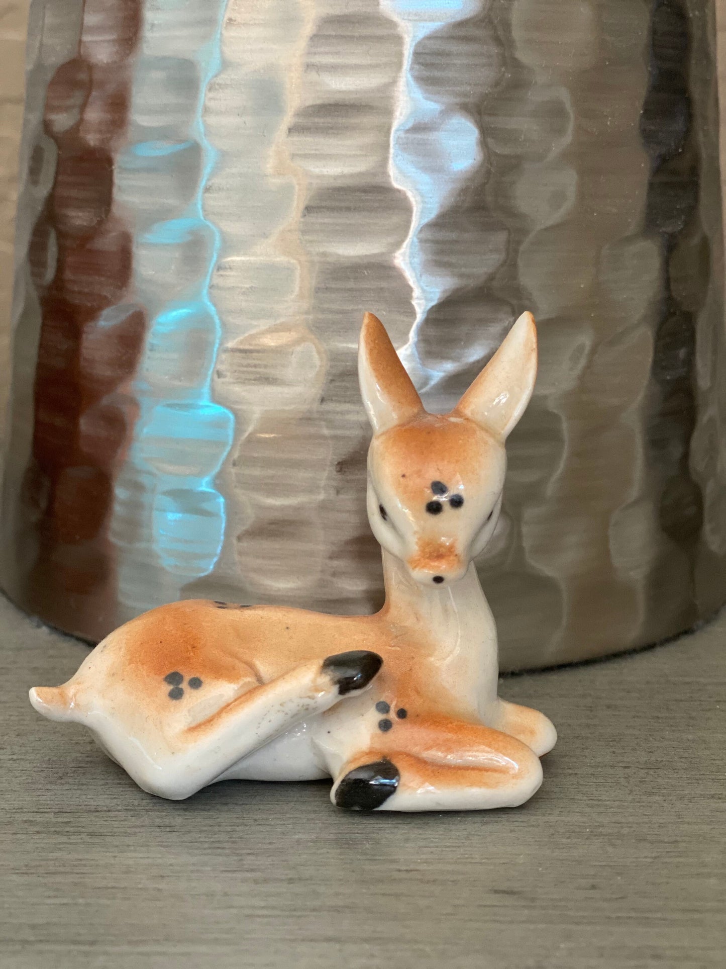 Vintage Ceramic Deer Figurine Collectable Doe Small Statue