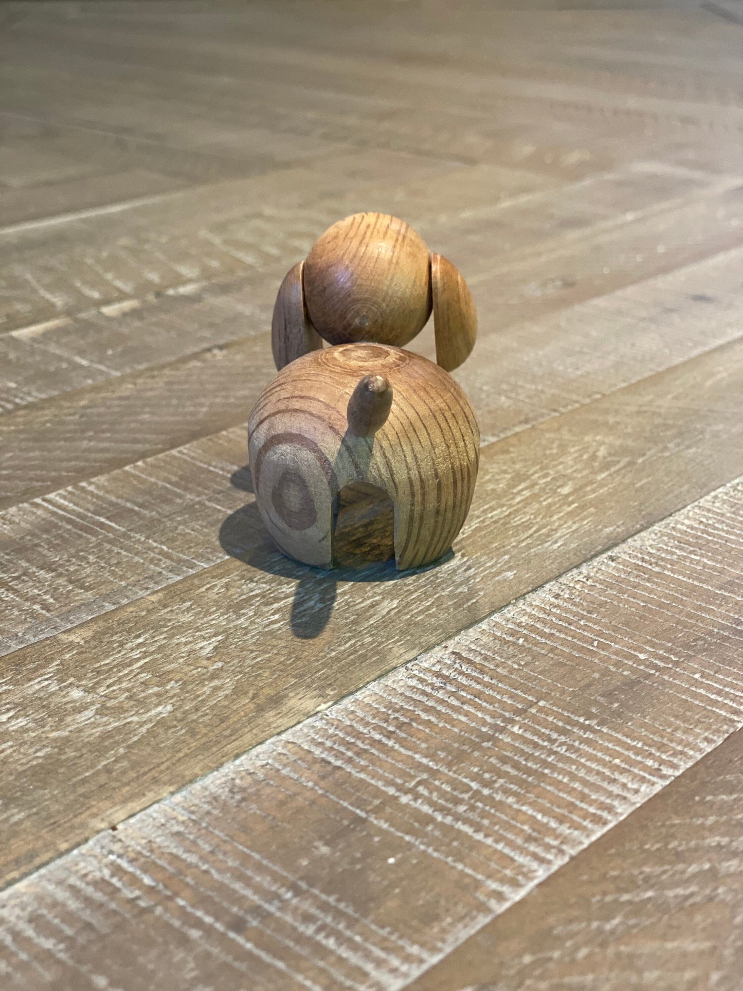 Vintage Wooden Dog Mid Modern Puppy Figurine
