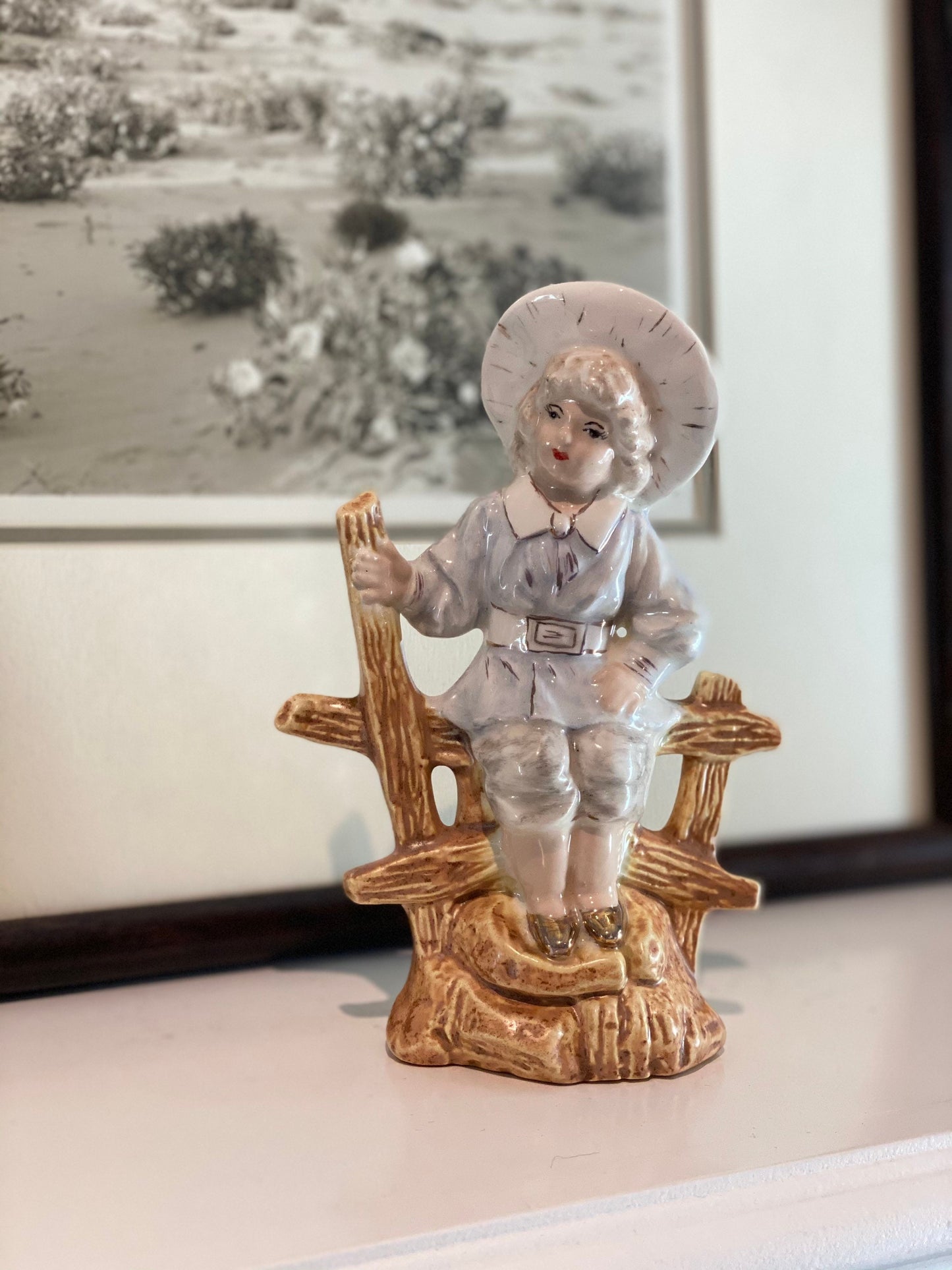Vintage Lady Figurine Cowgirl Figurine