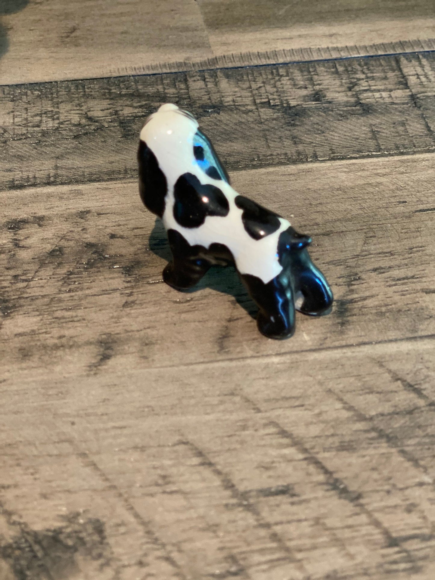 Vintage Hagen Renaker Black and White Spaniel Dog Figurine