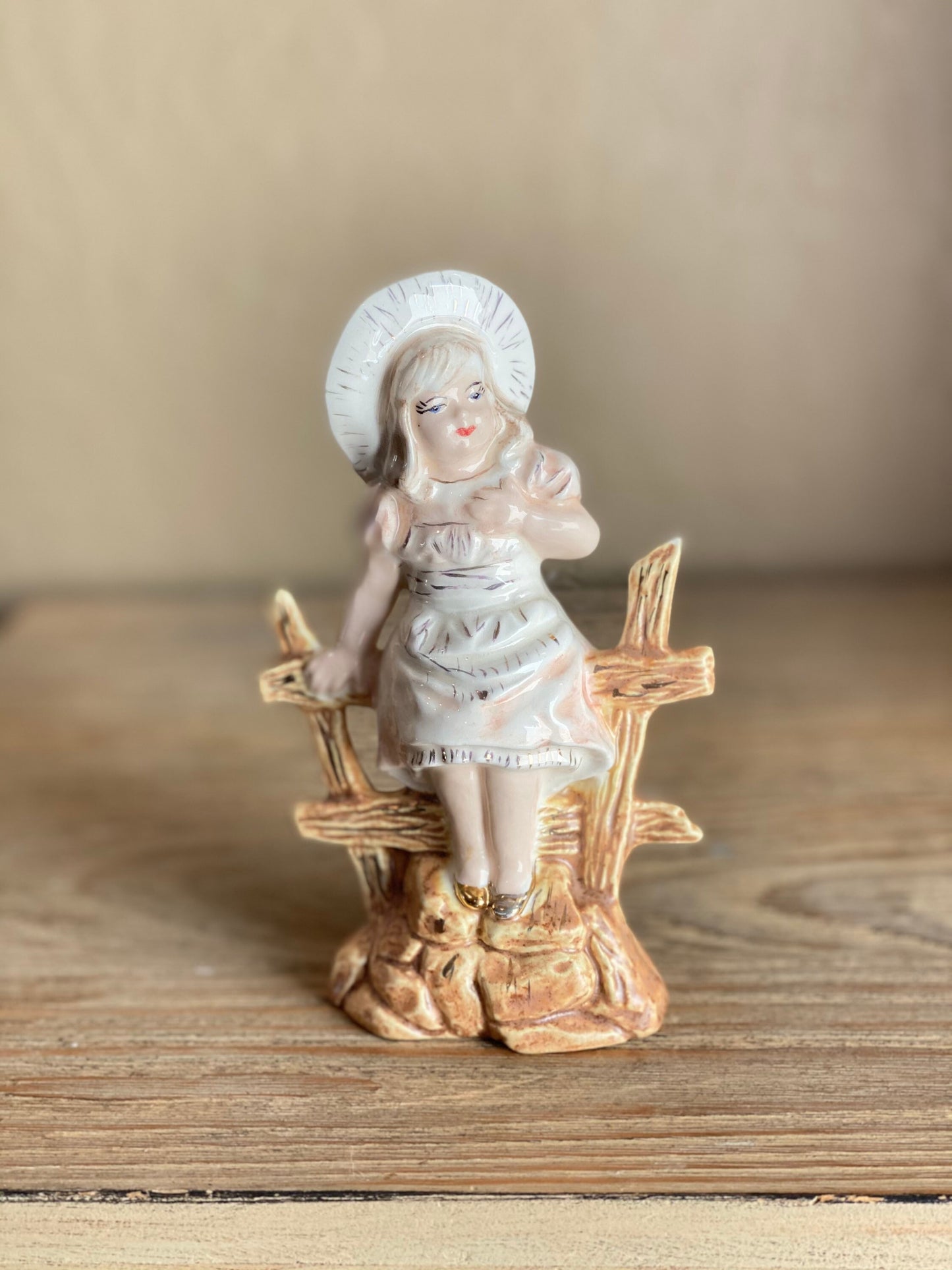 Vintage Lady Figurine Cowgirl Figurine