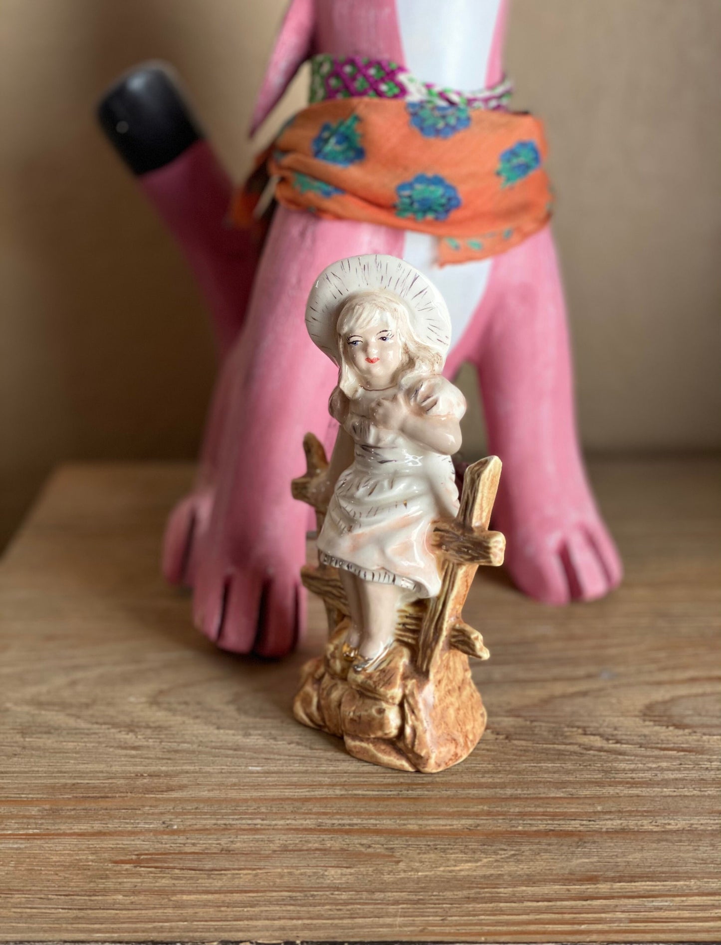 Vintage Lady Figurine Cowgirl Figurine