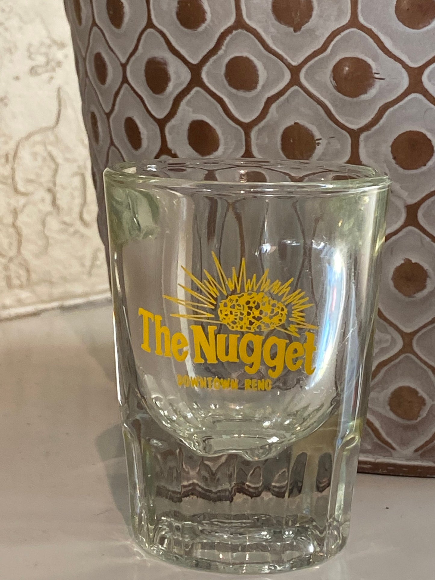 Vintage The Nugget Casino Downtown Reno Shot Glass