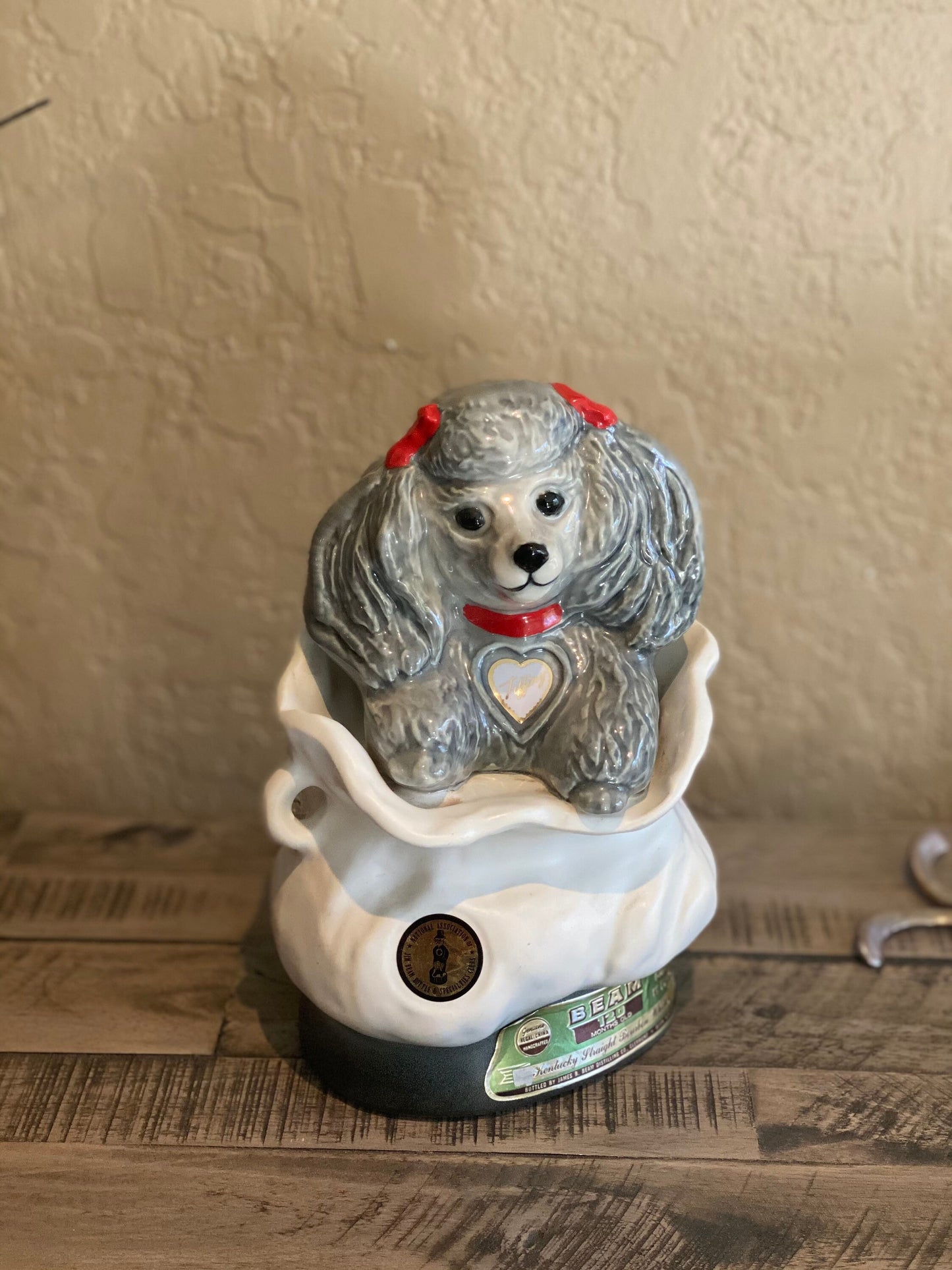 Jim Beam Whiskey Decanter Tiffiny Poodle Dog Decanter