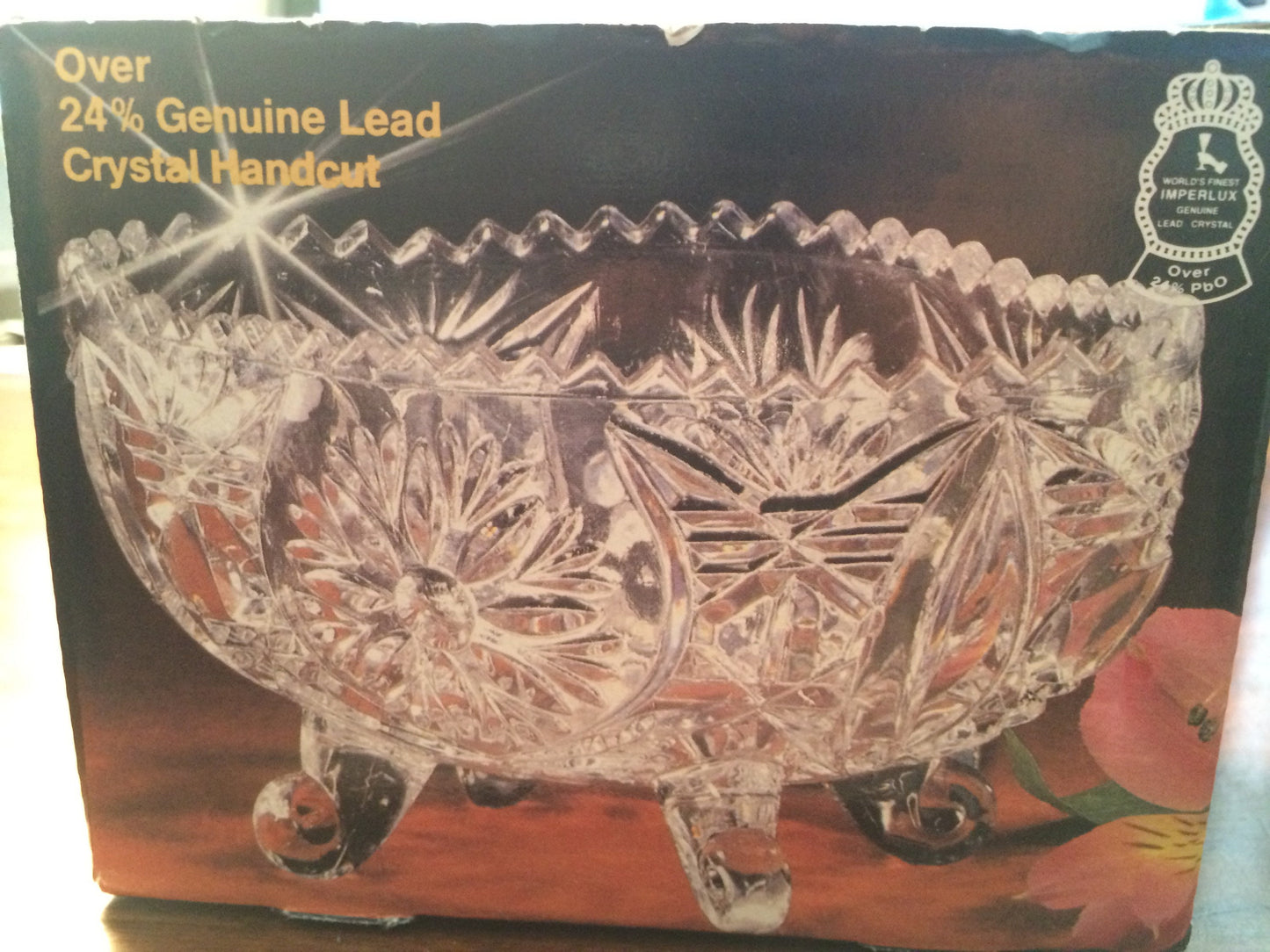 Vintage Crystal Anna Hutte Echtbleikristall 24% Lead Crystal Bowl