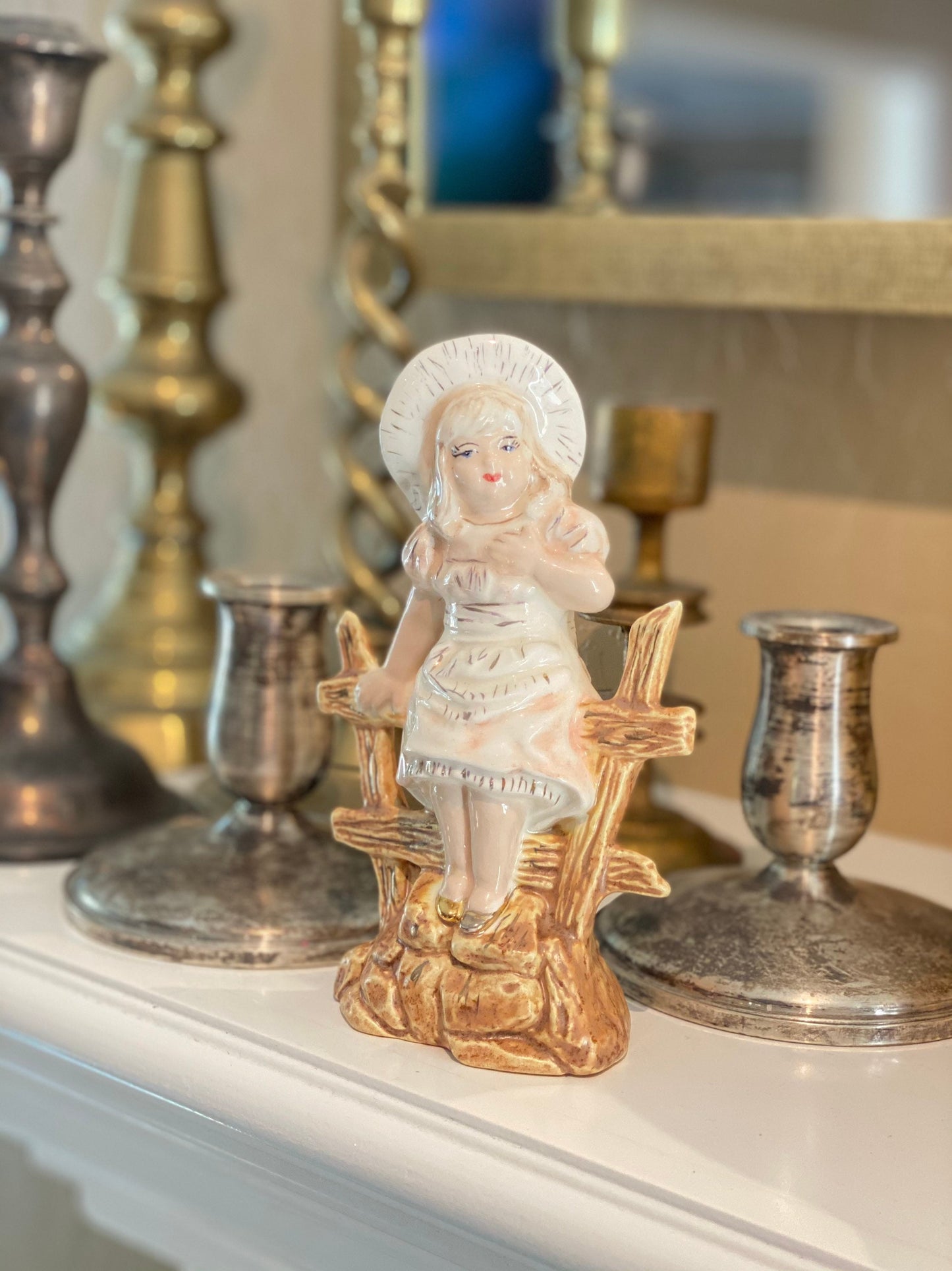 Vintage Lady Figurine Cowgirl Figurine