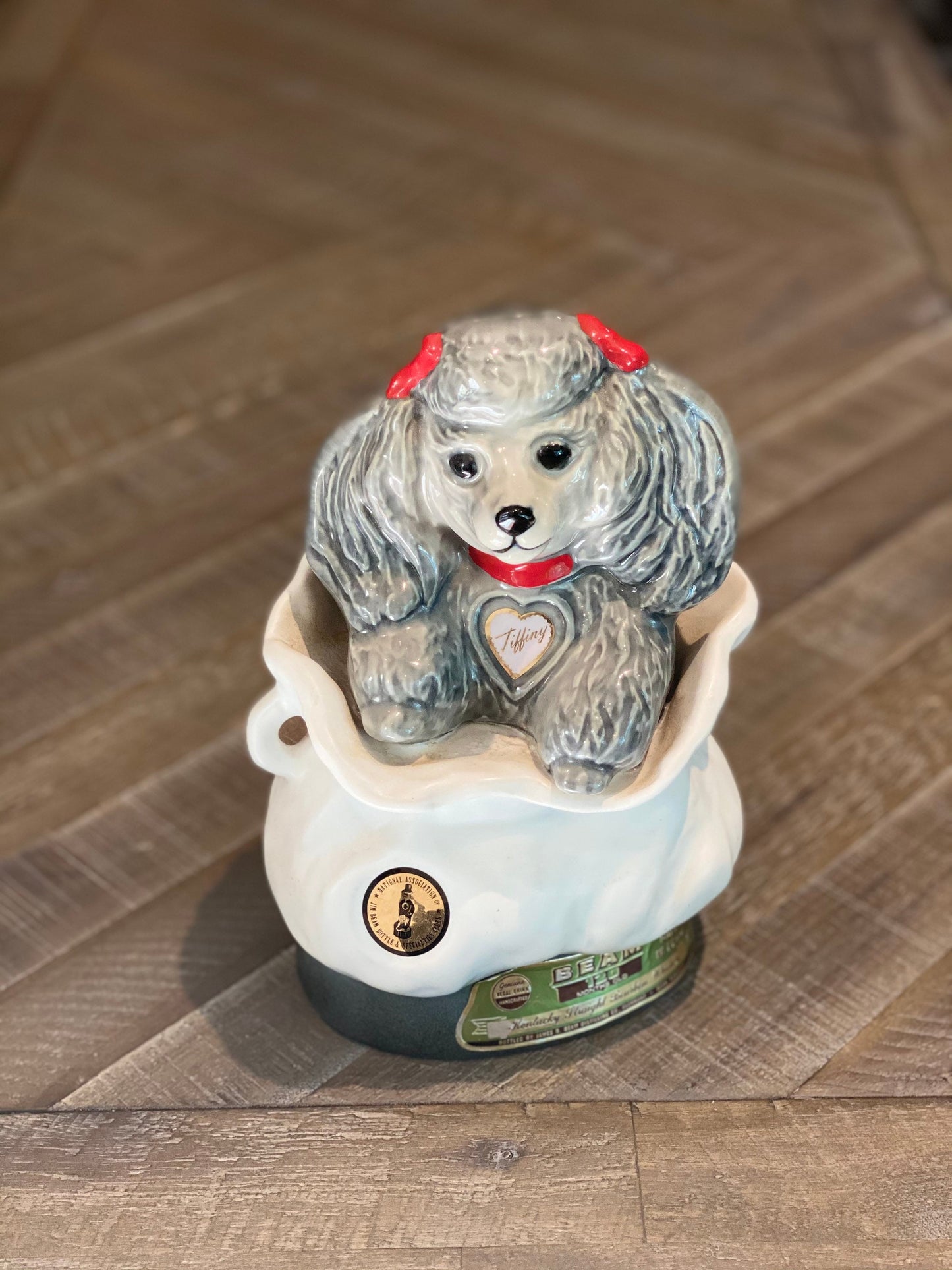 Jim Beam Whiskey Decanter Tiffiny Poodle Dog Decanter