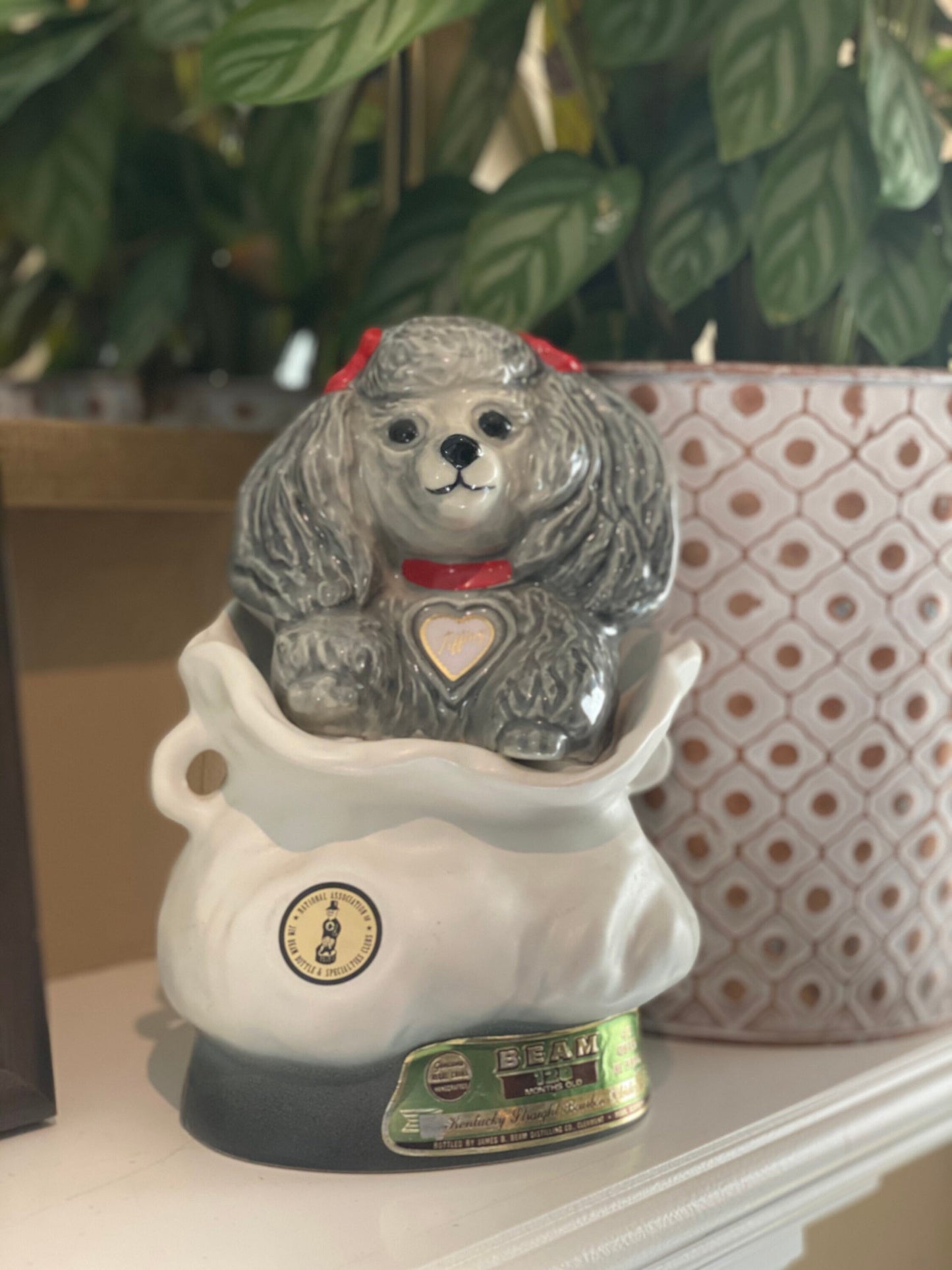 Jim Beam Whiskey Decanter Tiffiny Poodle Dog Decanter