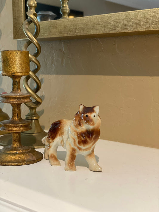 Vintage Dog Laddie Collie Figurine Dog Figurine