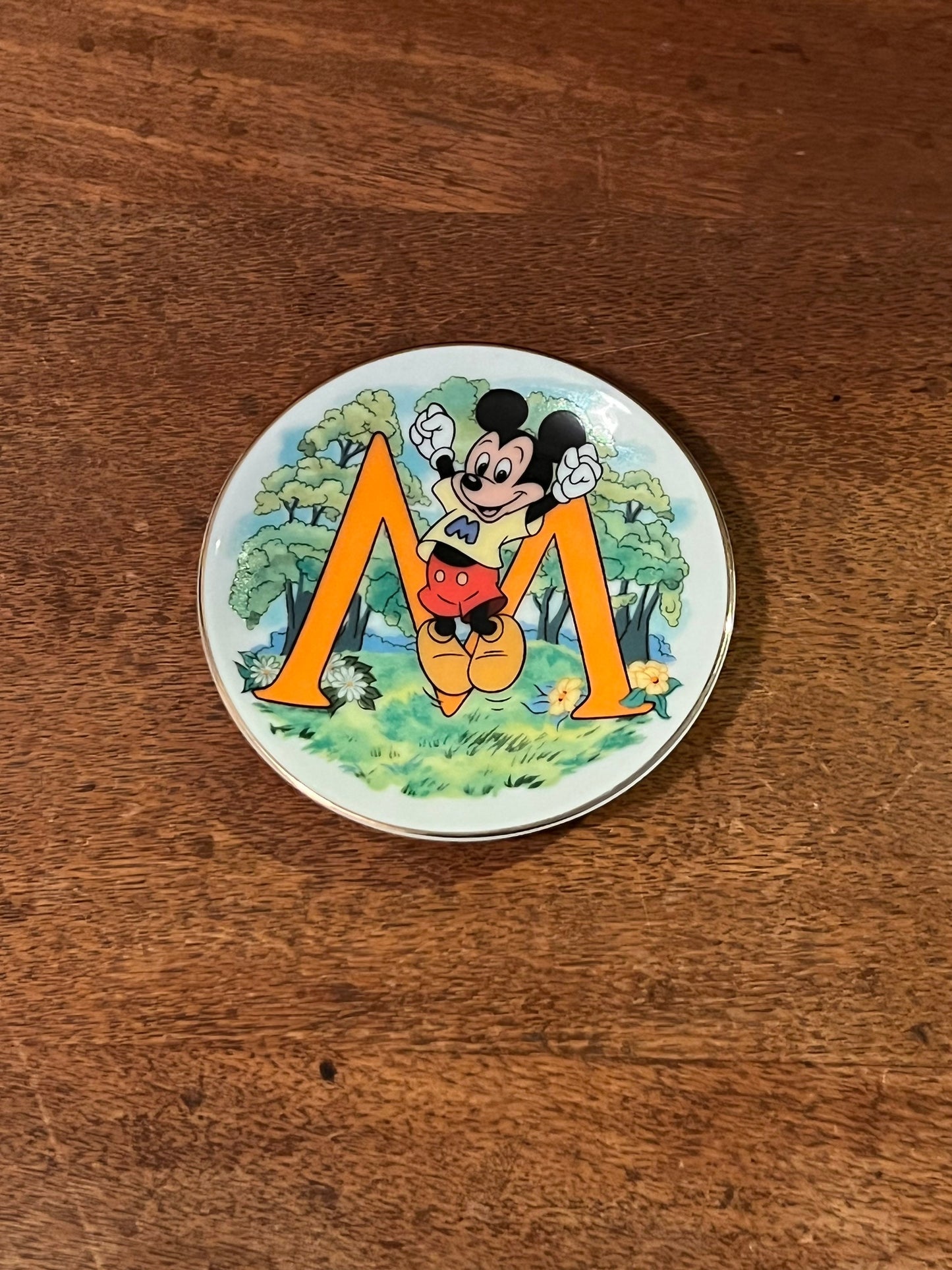 Walt Disney Alphabet Collectible Plate M for Mickey Mouse