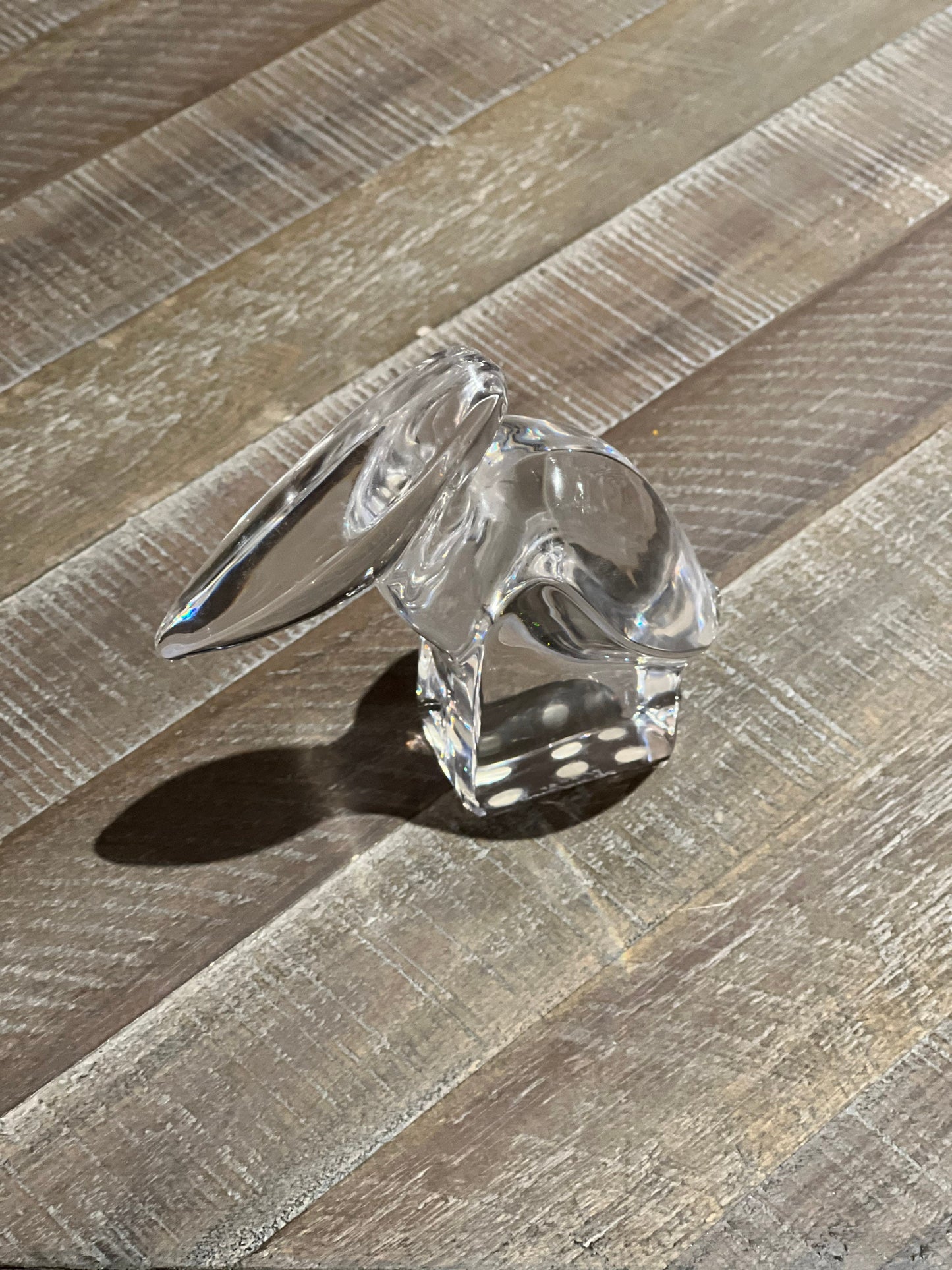 Orrefors Crystal Pelican Signed Numbered Crystal Bird Figurine Toucan Paperweight
