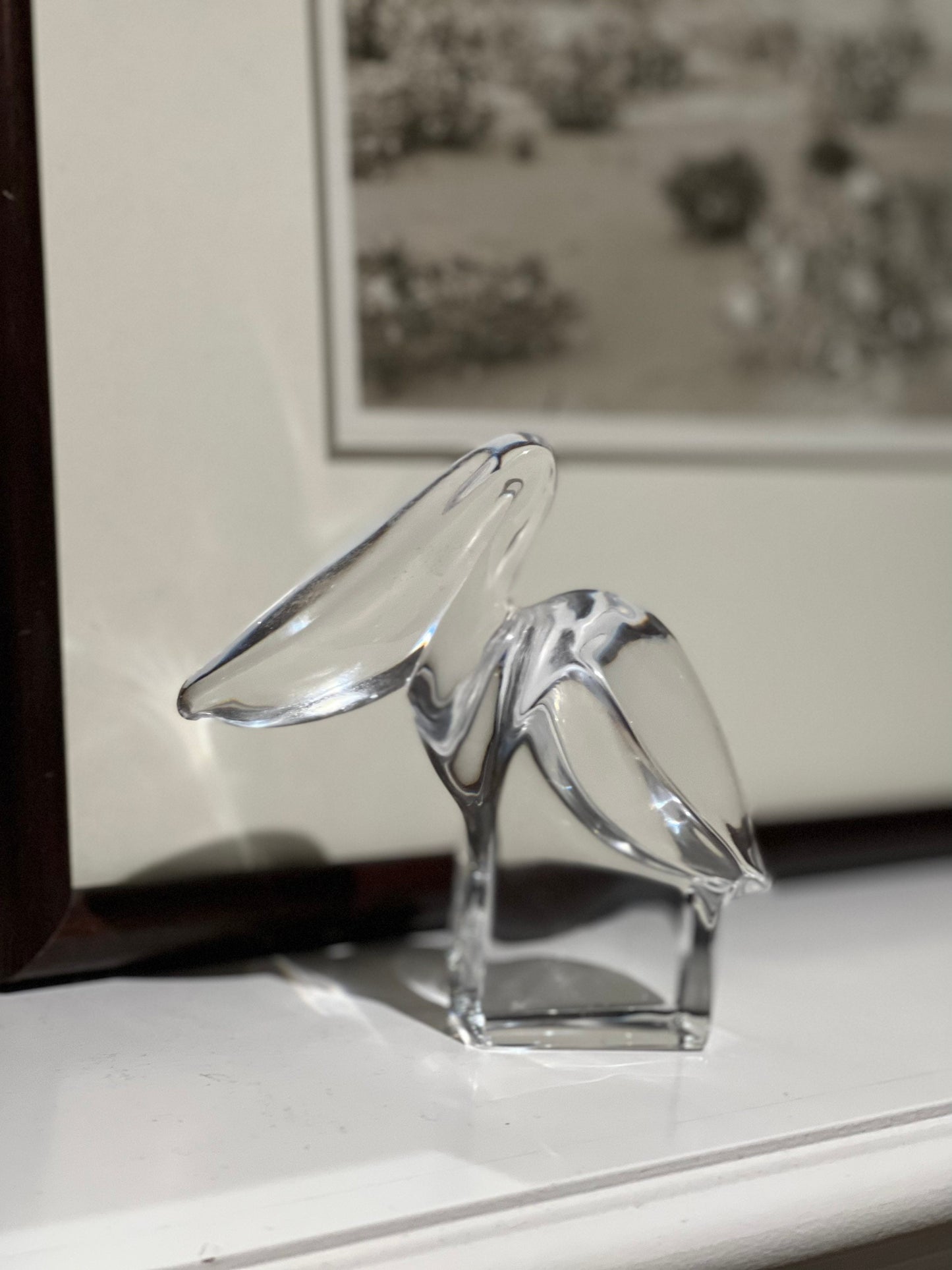 Orrefors Crystal Pelican Signed Numbered Crystal Bird Figurine Toucan Paperweight