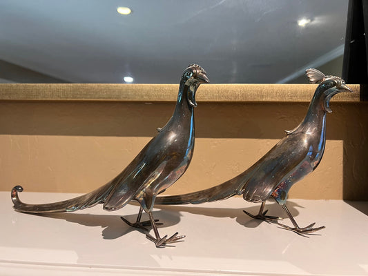Vintage Weidlach Bros Sterling Silver Pheasants