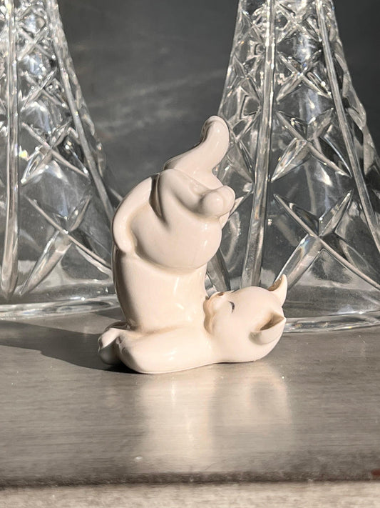 Fitz and Floyd White Cat Figurine Playful Kitty Yoga Cat Gift