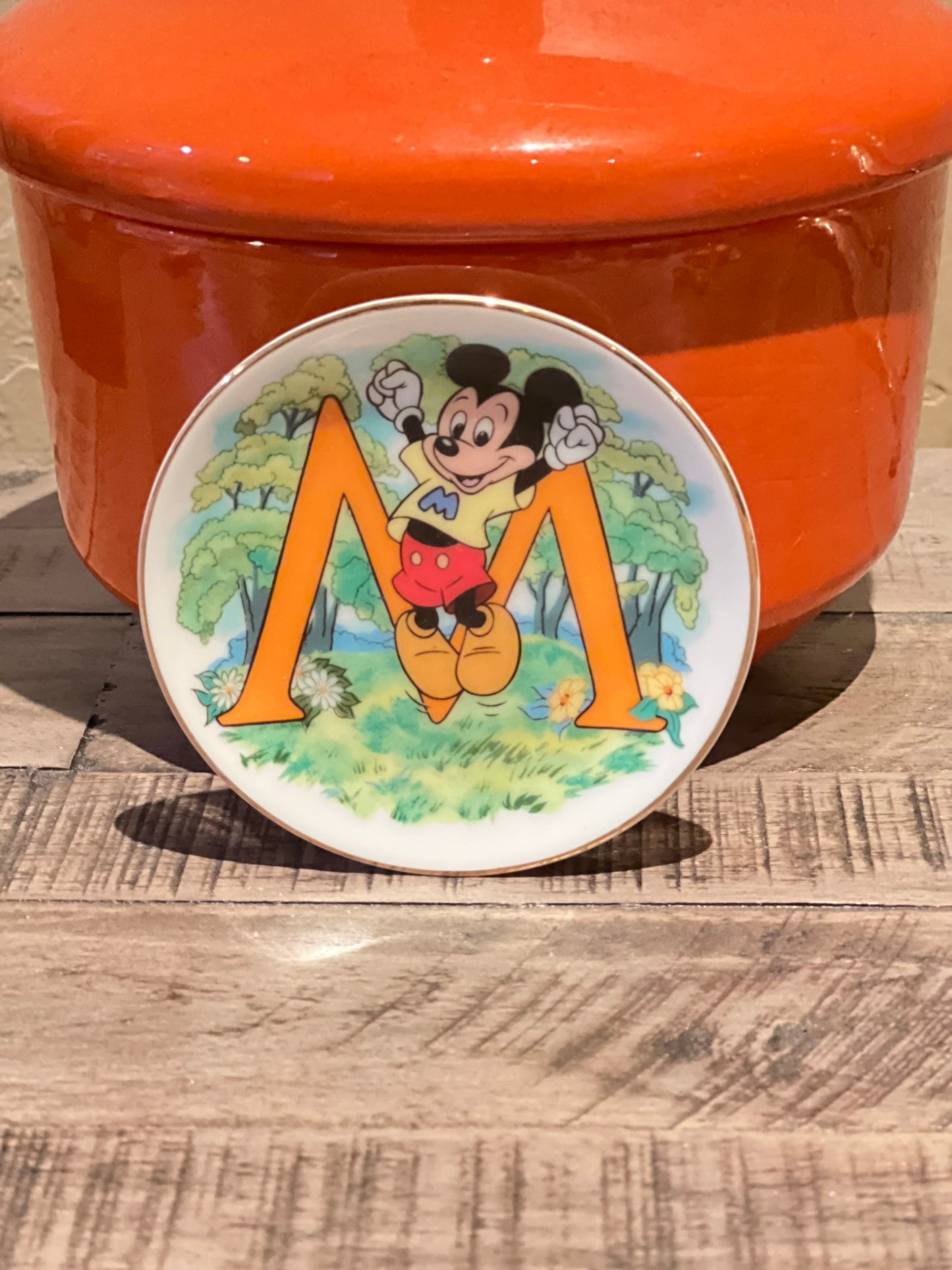 Walt Disney Alphabet Collectible Plate M for Mickey Mouse