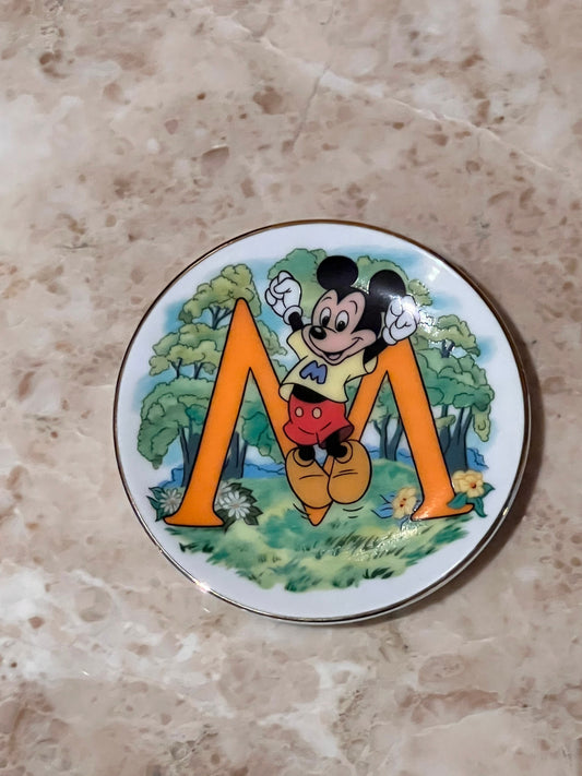 Walt Disney Alphabet Collectible Plate M for Mickey Mouse