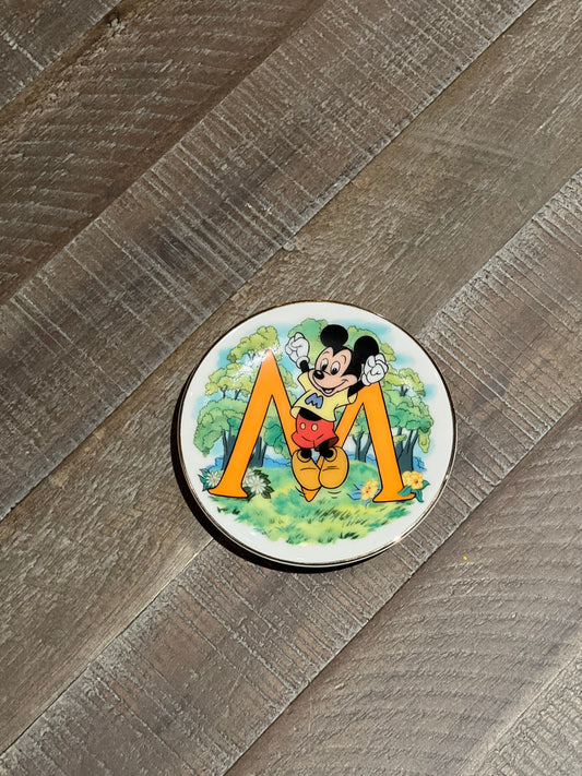 Walt Disney Alphabet Collectible Plate M for Mickey Mouse