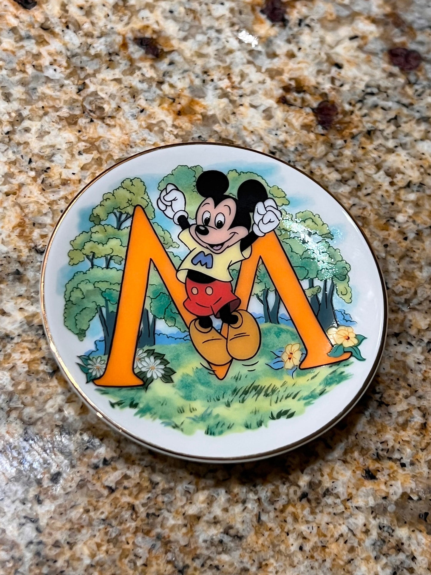 Walt Disney Alphabet Collectible Plate M for Mickey Mouse