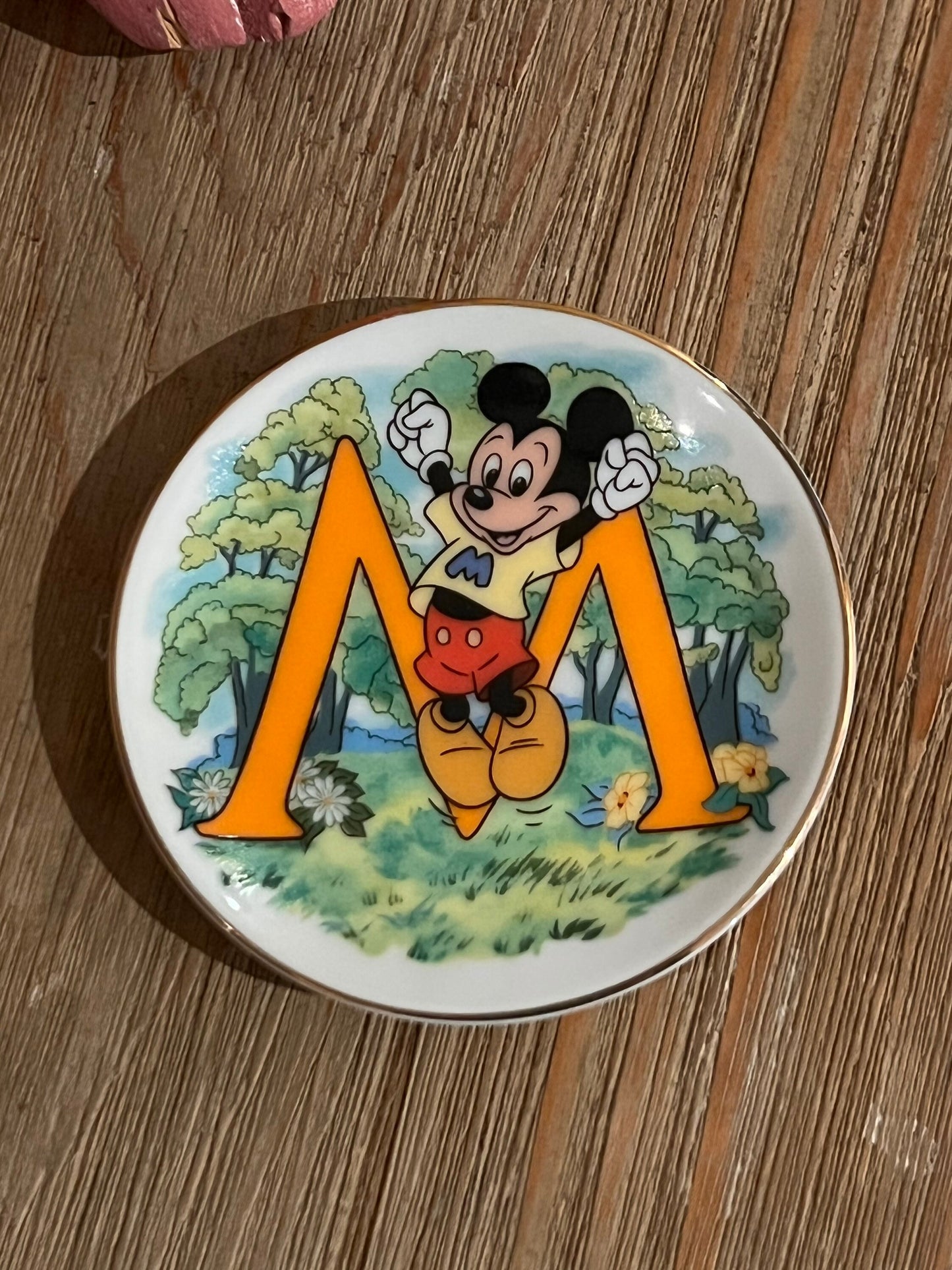 Walt Disney Alphabet Collectible Plate M for Mickey Mouse