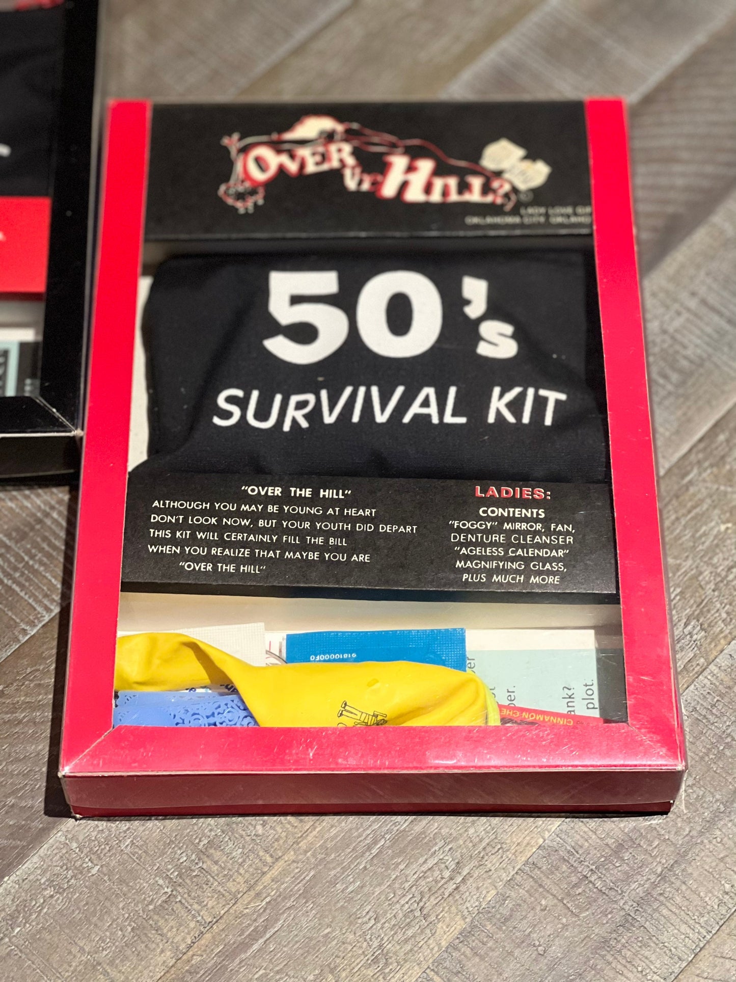 Vintage Over The Hill Kit Novelty Birthday Present Funny Gag Gift