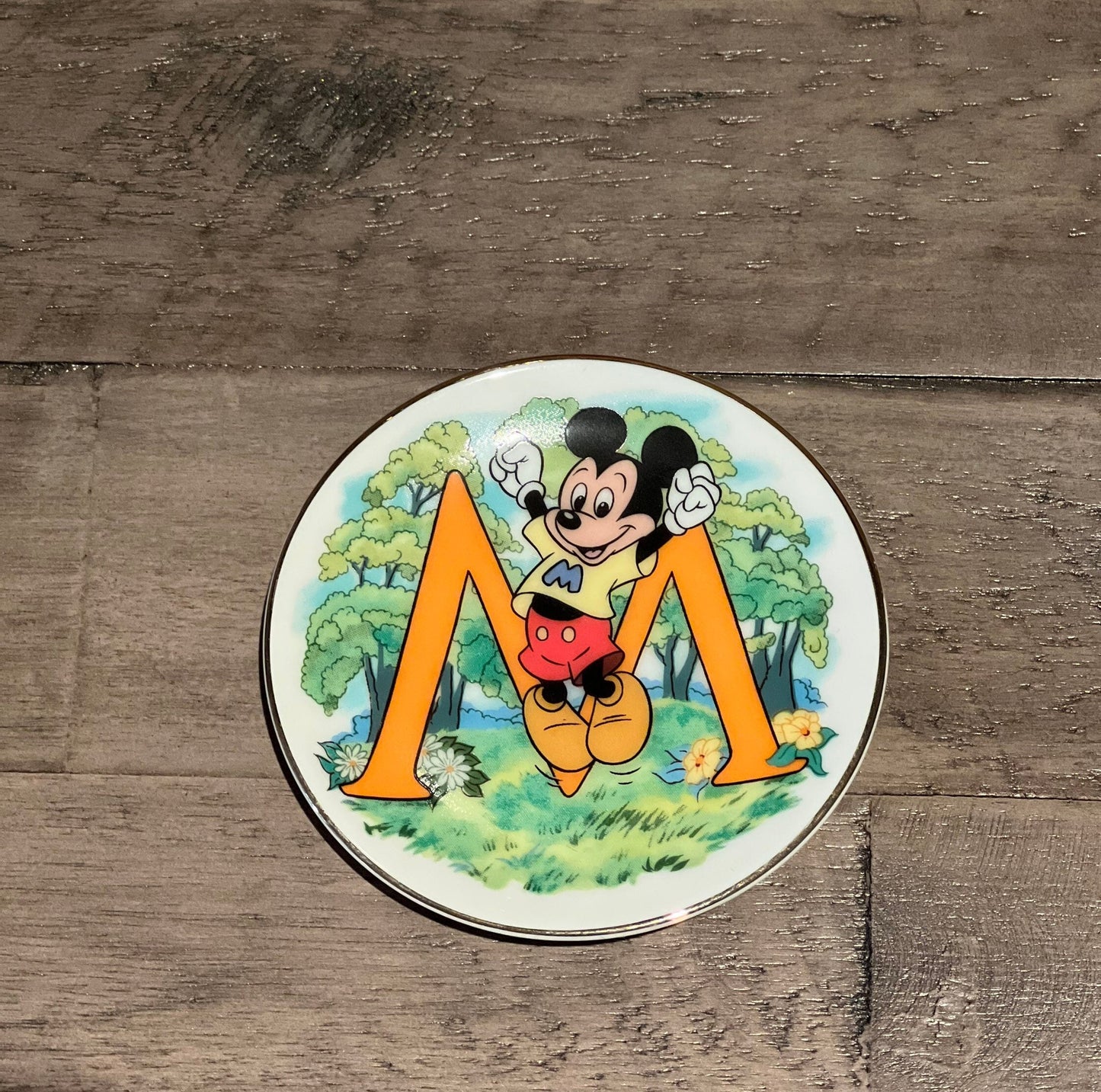 Walt Disney Alphabet Collectible Plate M for Mickey Mouse