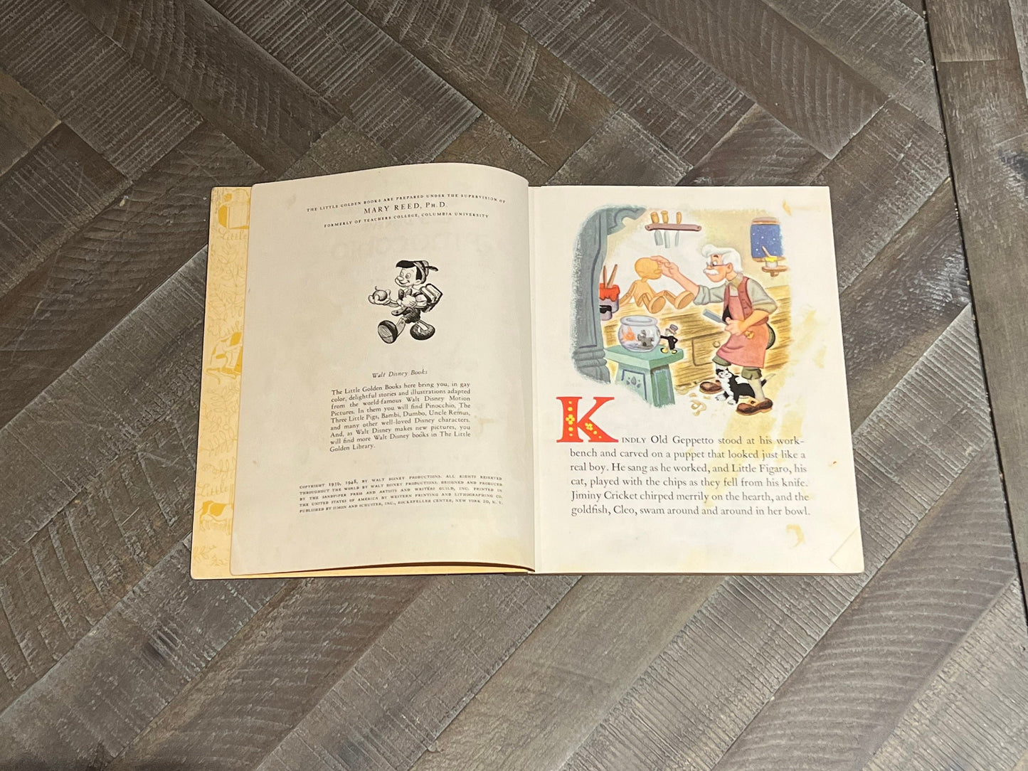 Walt Disney Pinocchio Little Golden Book 1949