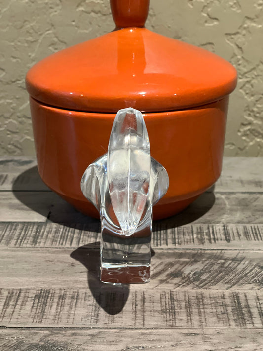 Orrefors Crystal Pelican Signed Numbered Crystal Bird Figurine Toucan Paperweight