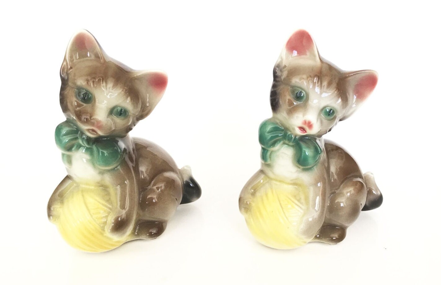 Royal Copley Large Kitten Figurine Set of Two