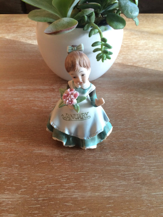 Lefton January Girl Figurine