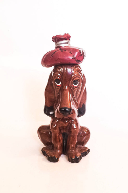 Enesco Japan Sad Hangover Hound Dog Decanter