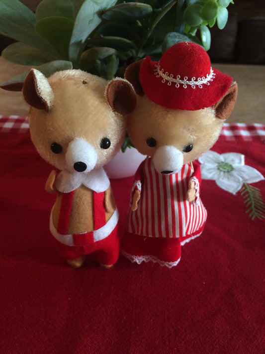 Vintage Christmas Bear Ornaments