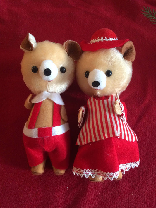 Vintage Christmas Bear Ornaments