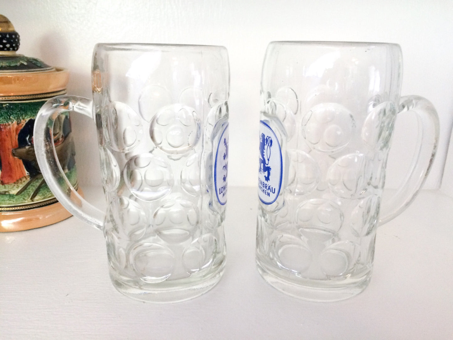 Lowenbrau Munchen 1 Liter Beer Glasses Steins Mugs