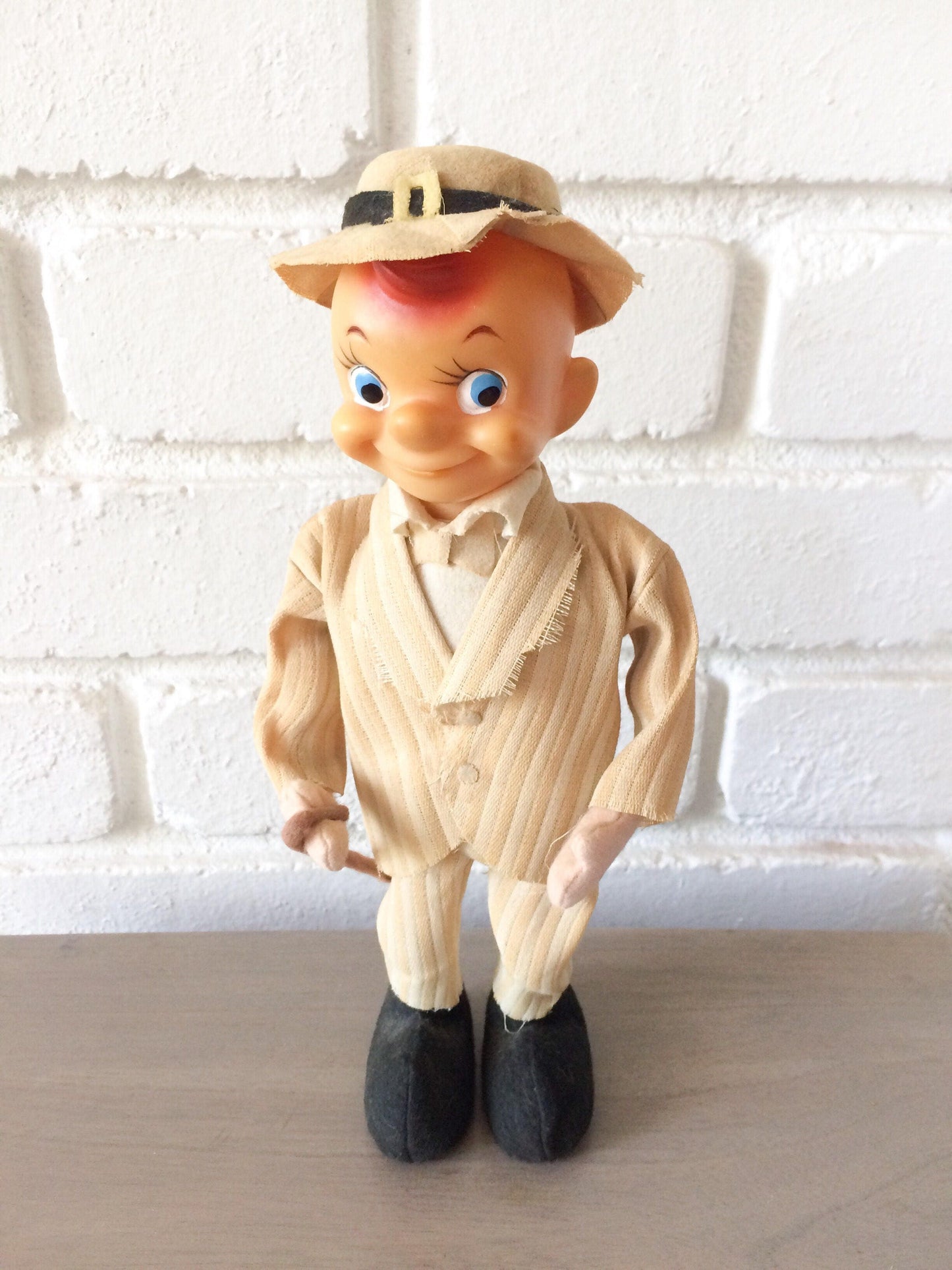 Vintage Japan SM Pose Doll World's Friend Poseable Man with Cane FREE SHIPPING