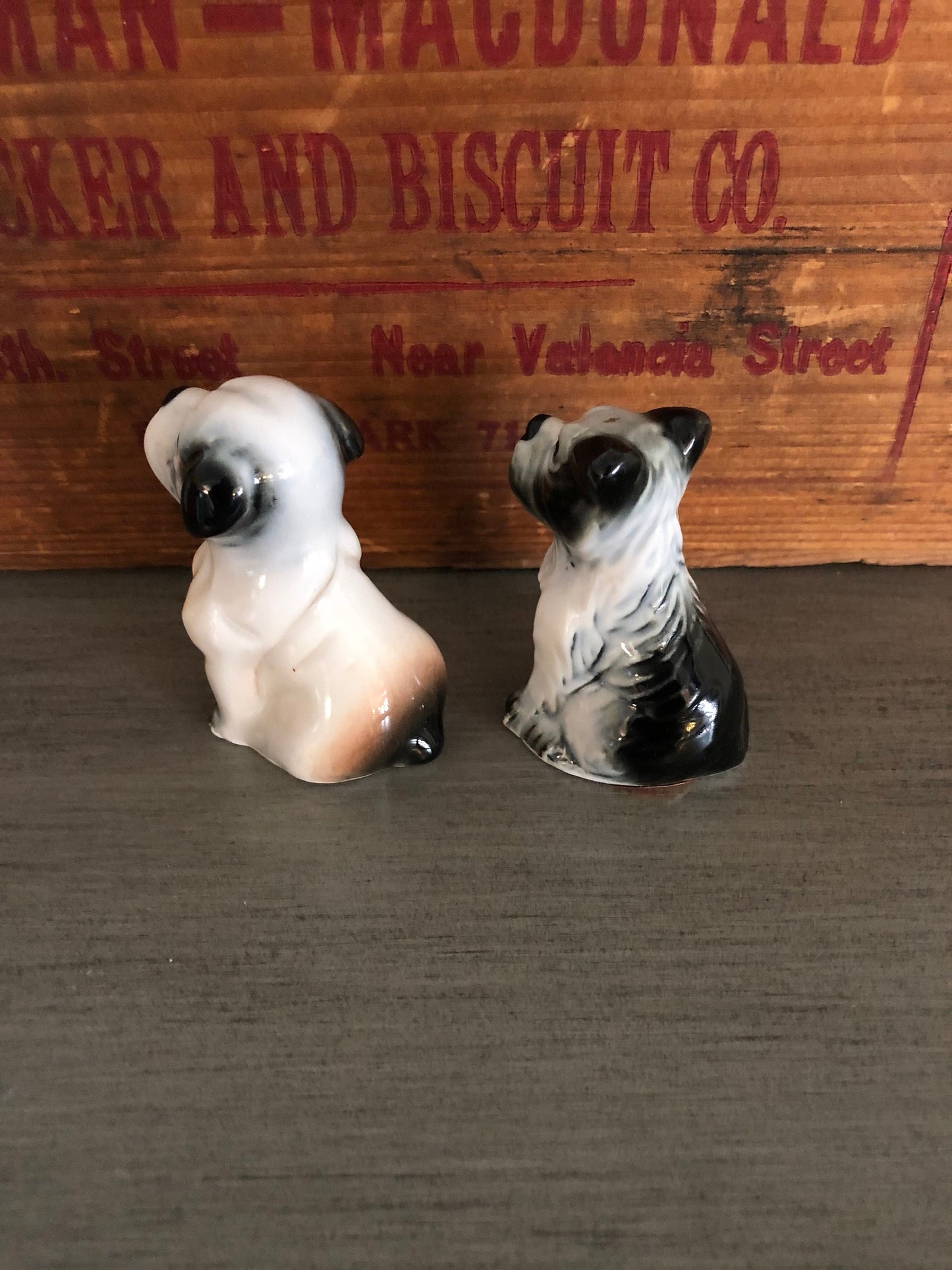 Vintage Bone China Scottie Dog Figurines Boxer Puppy Collectible Dogs