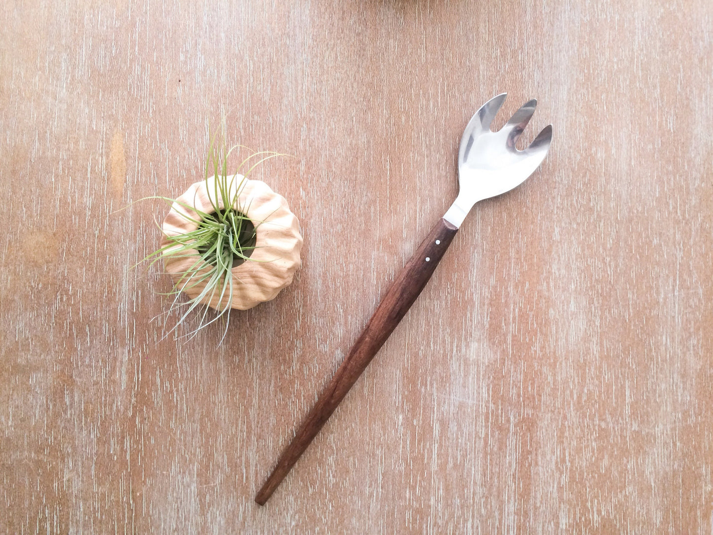 Mid Modern Danish Wood Serving Fork