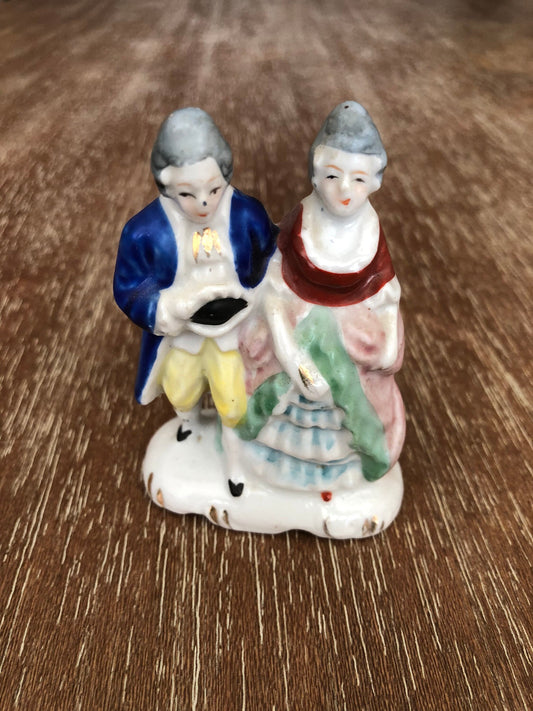 Vintage Occupied Japan Colonial Couple Cottagecore Room Decor