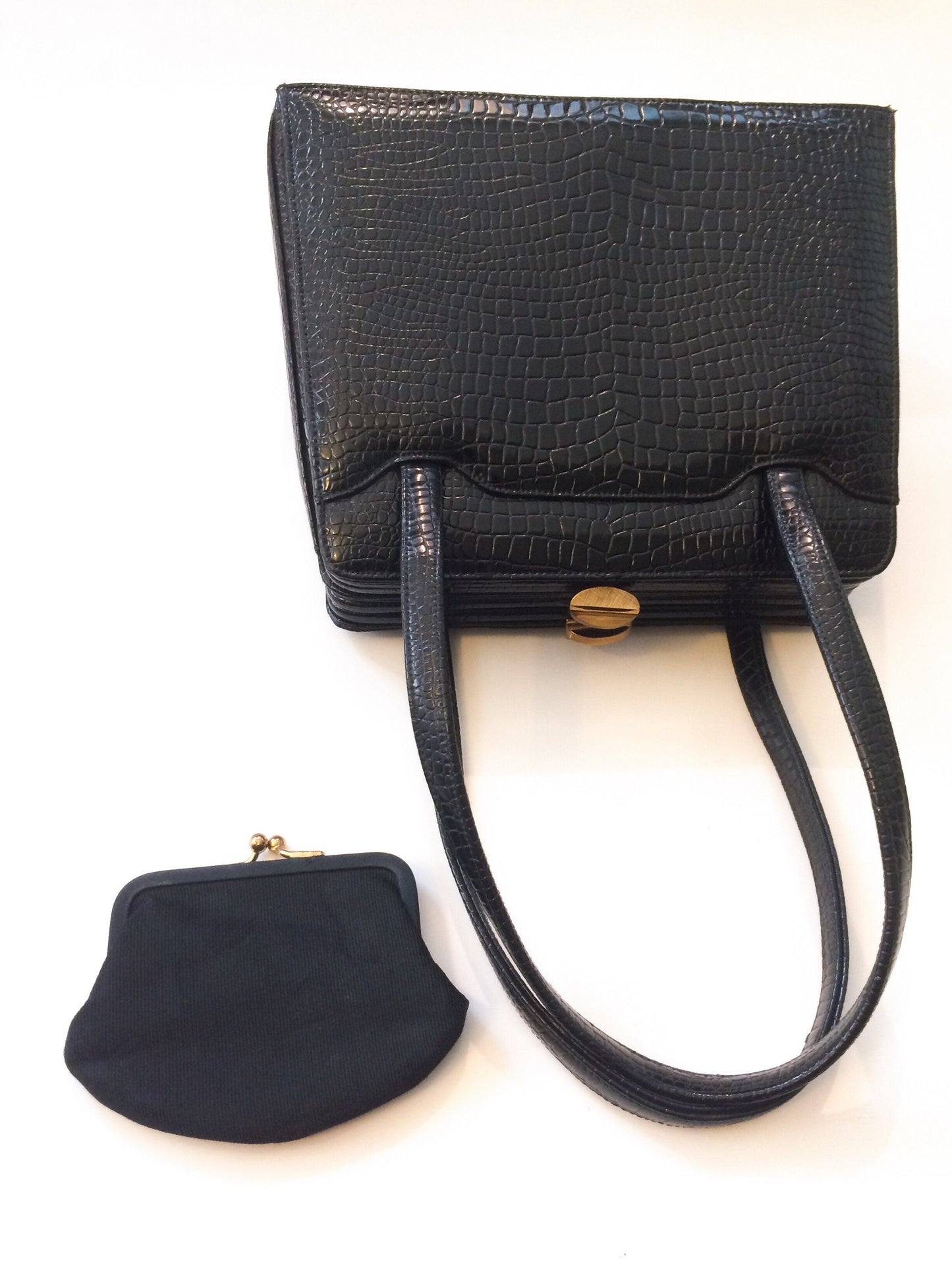 Vintage Black Saks Fifth Avenue Handbag